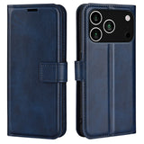 EIDERWOOD iPhone 17 Pro Max Faux Leather Flip Case with Stand & Card Holder - Blue