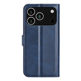 EIDERWOOD iPhone 17 Pro Max Faux Leather Flip Case with Stand & Card Holder - Blue