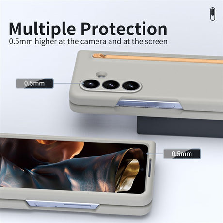 EIDERWOOD Samsung Galaxy Z Fold7 Hard Plastic Case with Stylus - Light Grey