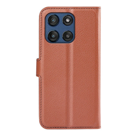 Motorola Moto G Stylus 5G (2025) EIDERWOOD Leather Flip Case with Cardholder & Stand Function - Brown