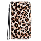 EIDERWOOD iPhone 17 Pro Faux Leather Case with Wallet & Strap - Leopard