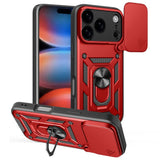 EIDERWOOD iPhone 17 Pro Hybrid Craftsman Case with Kickstand & Cam Slider - Red