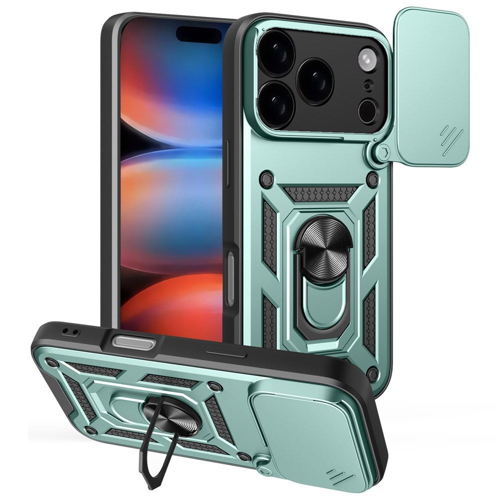 EIDERWOOD iPhone 17 Pro Hybrid Craftsman Case with Kickstand & Cam Slider - Green