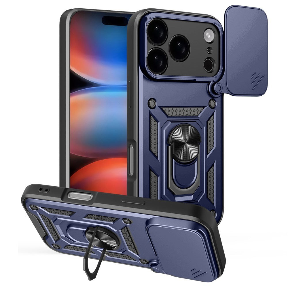 EIDERWOOD iPhone 17 Pro Hybrid Craftsman Case with Kickstand & Cam Slider - Blue