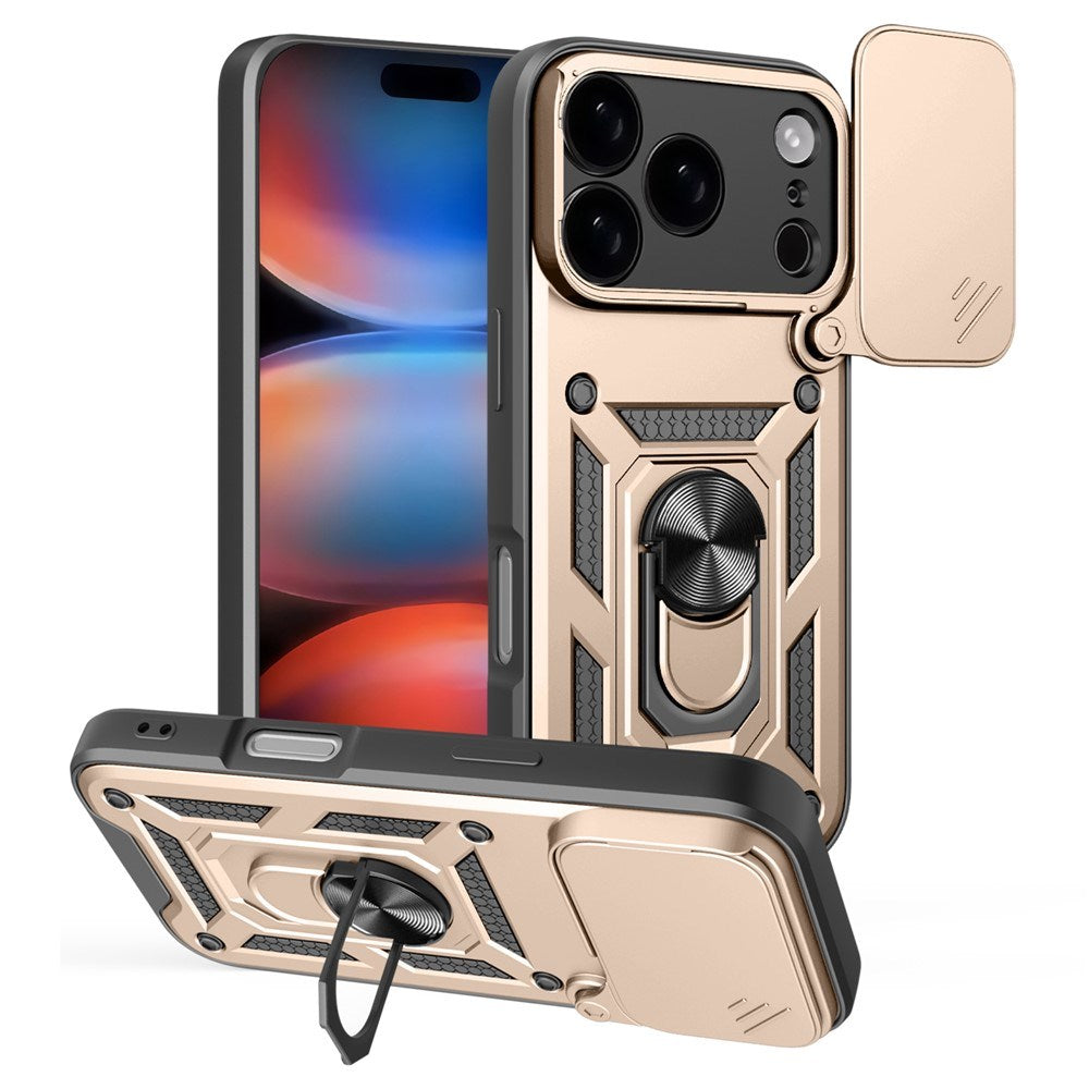 EIDERWOOD iPhone 17 Pro Max Hybrid Craftsman Case with Kickstand & Cam Slider - Gold