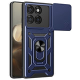 EIDERWOOD Motorola Edge 60 Pro Hybrid Rugged Case with Magnetic Kickstand & Cam Slider - Blue