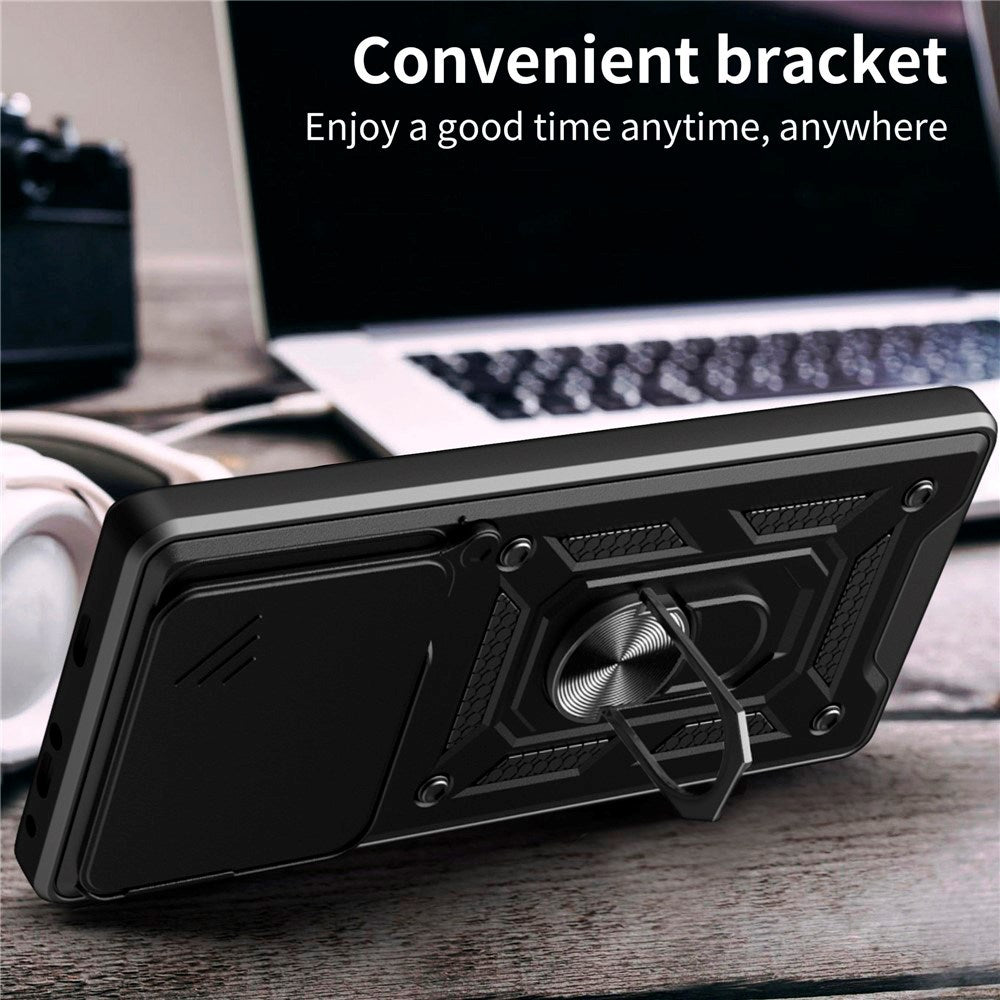 EIDERWOOD Motorola Edge 60 Pro Hybrid Rugged Case with Magnetic Kickstand & Cam Slider - Red