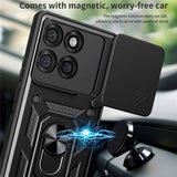 EIDERWOOD Motorola Edge 60 Pro Hybrid Rugged Case with Magnetic Kickstand & Cam Slider - Gold