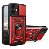 EIDERWOOD iPhone 17 Hybrid Craftsman Case with Kickstand & Cam Slider - Red
