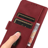 Samsung Galaxy S23 KHAZNEH Retro Leather Wallet Case - Red