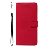 EIDERWOOD iPhone 17 Pro Faux Leather Case with Wallet & Strap - Red