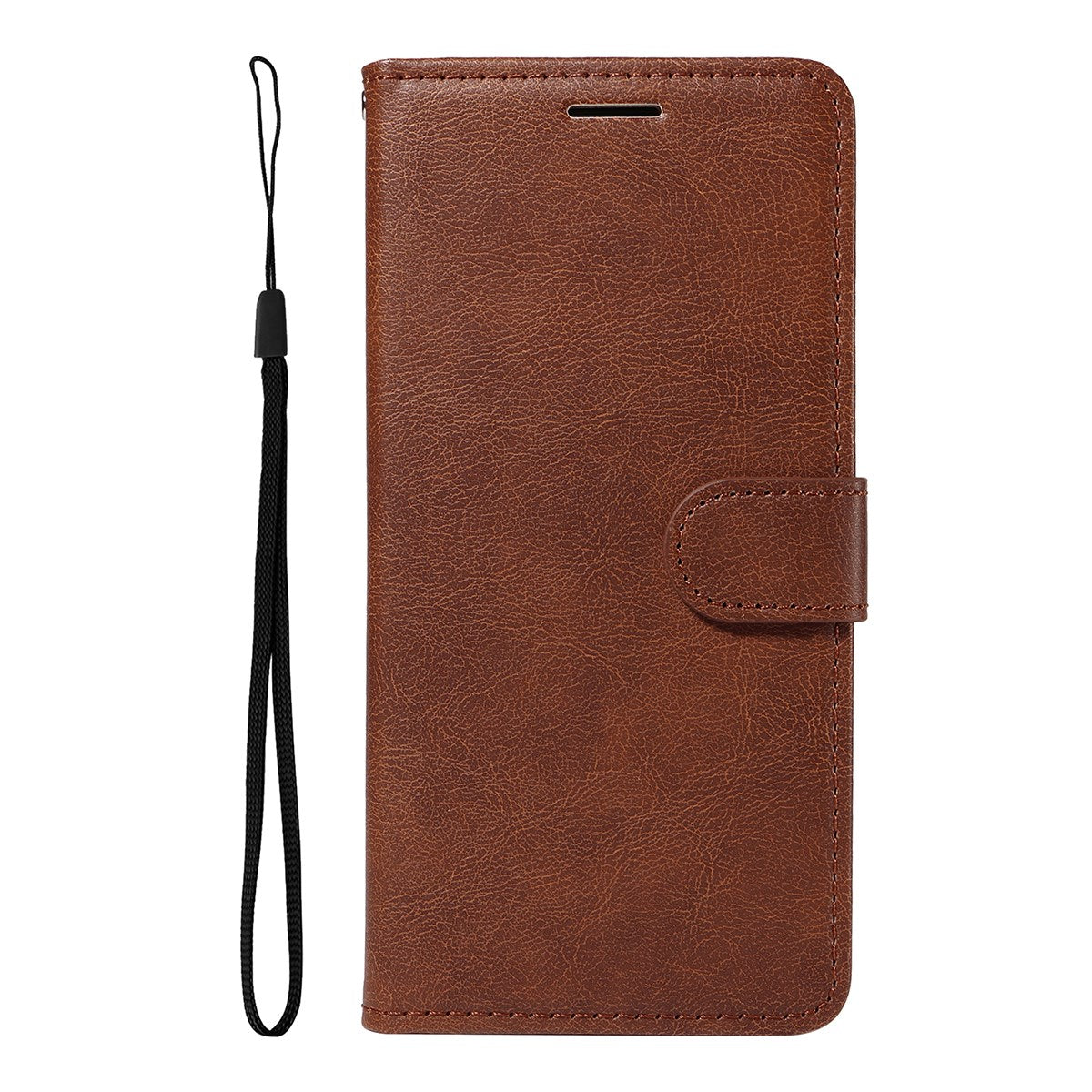 EIDERWOOD iPhone 17 Pro Faux Leather Case with Wallet & Strap - Brown