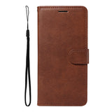 EIDERWOOD iPhone 17 Pro Faux Leather Case with Wallet & Strap - Brown