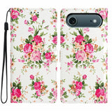 EIDERWOOD iPhone Air Faux Leather Case with Wallet & Strap - Flowers