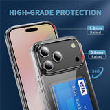 iPhone 18 Pro / 17 Pro EIDERWOOD Hybrid Plastic Case with Card Pocket - Transparent