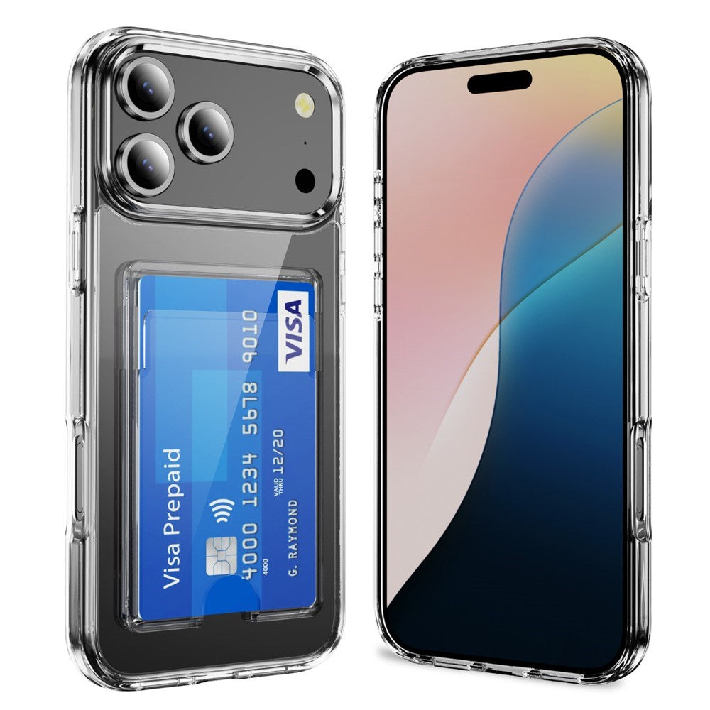 iPhone 18 Pro Max / 17 Pro Max EIDERWOOD Hybrid Plastic Case with Card Pocket - Transparent