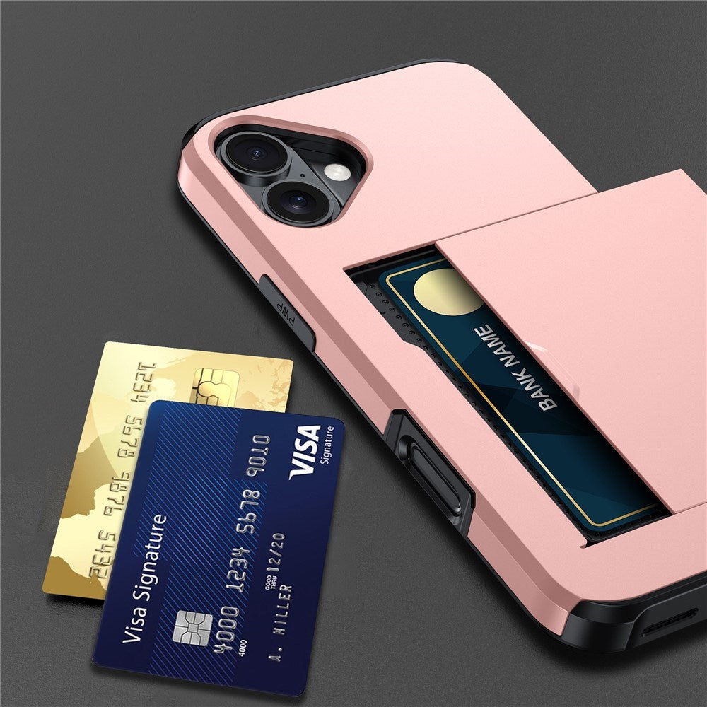 EIDERWOOD iPhone 17 Hybrid Case with Card Holder - Rose Gold