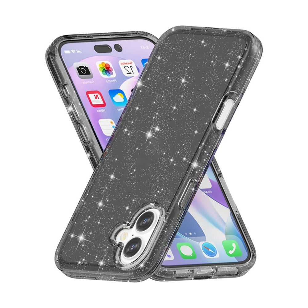 EIDERWOOD iPhone 17 Hybrid Plastic Case - Black Glitter