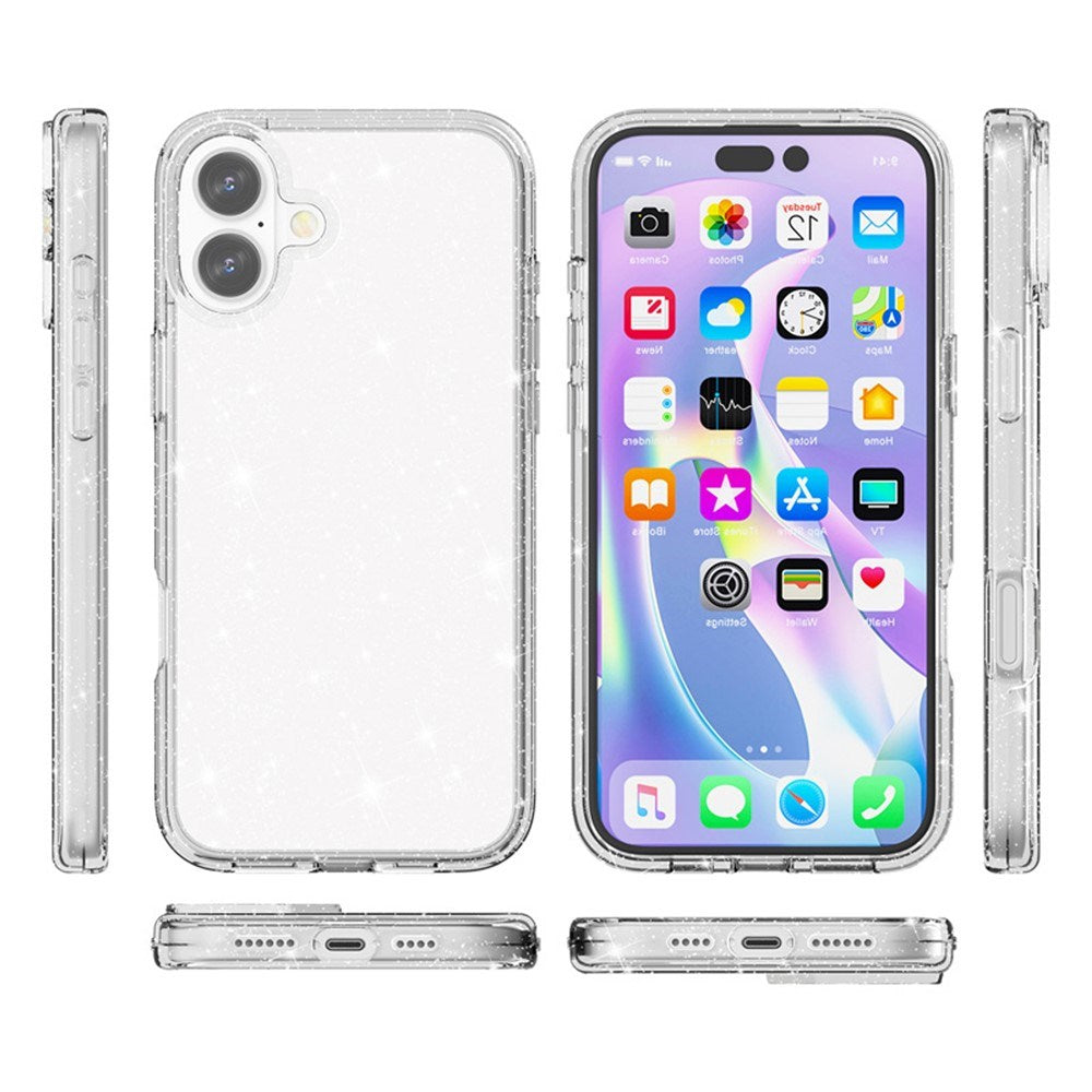 EIDERWOOD iPhone 17 Hybrid Plastic Case - White Glitter