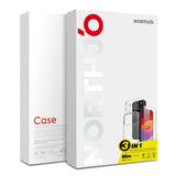 NORTHJO iPhone 17 3-in-1 Protection Set with Flexible Plastic Case / Tempered Screen Protector Glass / Camera Lens Protector Glass - Transparent