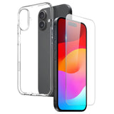 NORTHJO iPhone 17 2-in-1 Protection Set with Flexible Plastic Case & Tempered Screen Protector Glass - Transparent