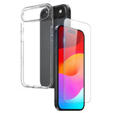 NORTHJO iPhone Air 2-in-1 Protection Set with Flexible Plastic Case & Tempered Screen Protector Glass - Transparent