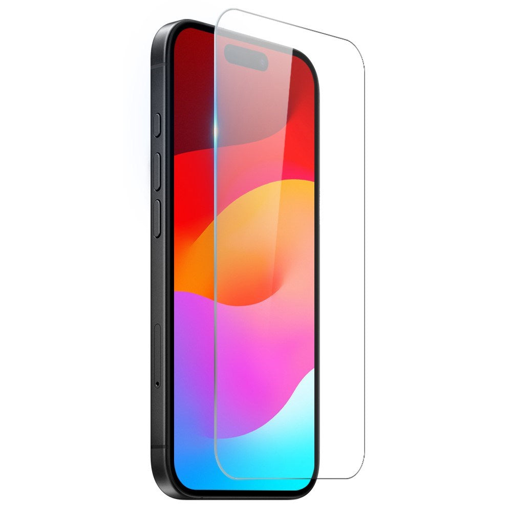 NORTHJO iPhone 17 2-in-1 Protection Set with Shock-Absorbing Flexible Plastic Case & Tempered Screen Protector Glass - Transparent