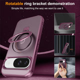 EIDERWOOD Google Pixel 10 / 10 Pro / 9 / 9 Pro Hybrid Case with Kickstand - MagSafe Compatible - Wine Red