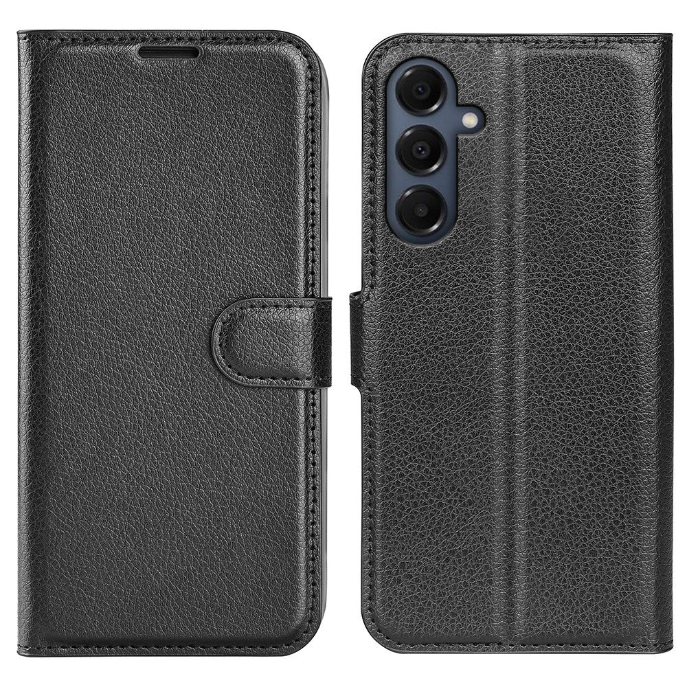 EIDERWOOD Samsung Galaxy A17 (5G) Litchi Faux Leather Wallet Case - Black