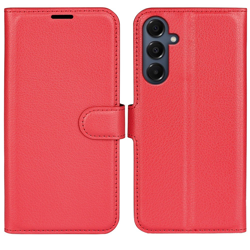 EIDERWOOD Samsung Galaxy A17 (5G) Litchi Faux Leather Wallet Case - Red