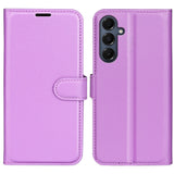 EIDERWOOD Samsung Galaxy A17 (5G) Litchi Faux Leather Wallet Case - Purple