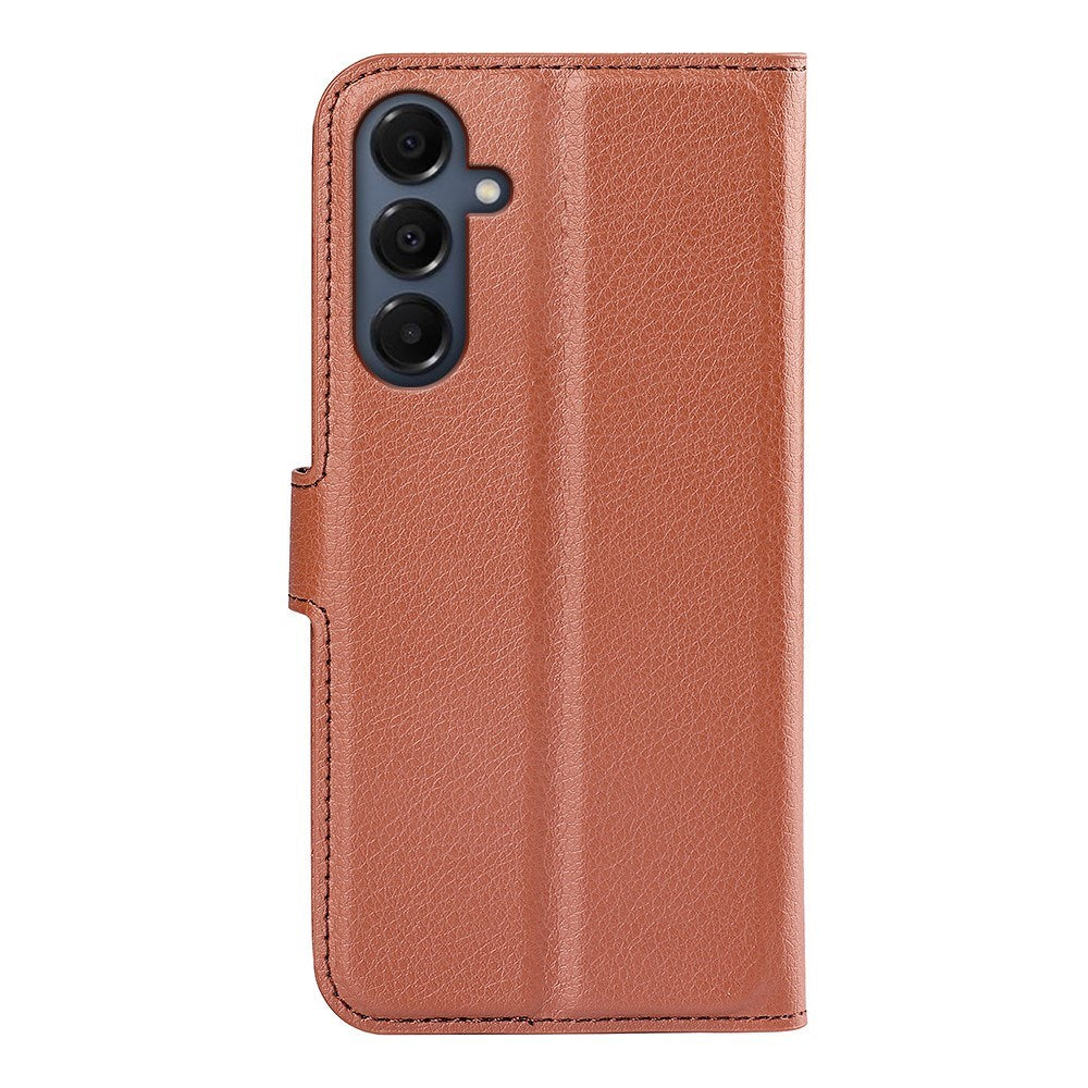 EIDERWOOD Samsung Galaxy A17 (5G) Litchi Faux Leather Wallet Case - Brown