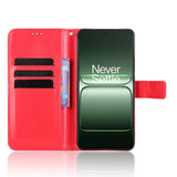 EIDERWOOD OnePlus Nord CE5 Faux Leather Flip Case with Strap - Red