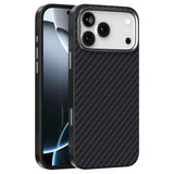 iPhone 18 Pro / 17 Pro ABEEL Hybrid Case with Carbon Fiber Texture - MagSafe Compatible - Black