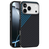 iPhone 18 Pro / 17 Pro ABEEL Hybrid Case with Carbon Fiber Texture - MagSafe Compatible - Black / Blue