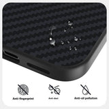 iPhone 18 Pro / 17 Pro ABEEL Hybrid Case with Carbon Fiber Texture - MagSafe Compatible - Black / Red