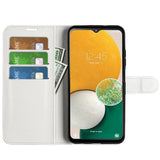 Samsung Galaxy A14 (5G) PU Litchi Leather Wallet Case - White