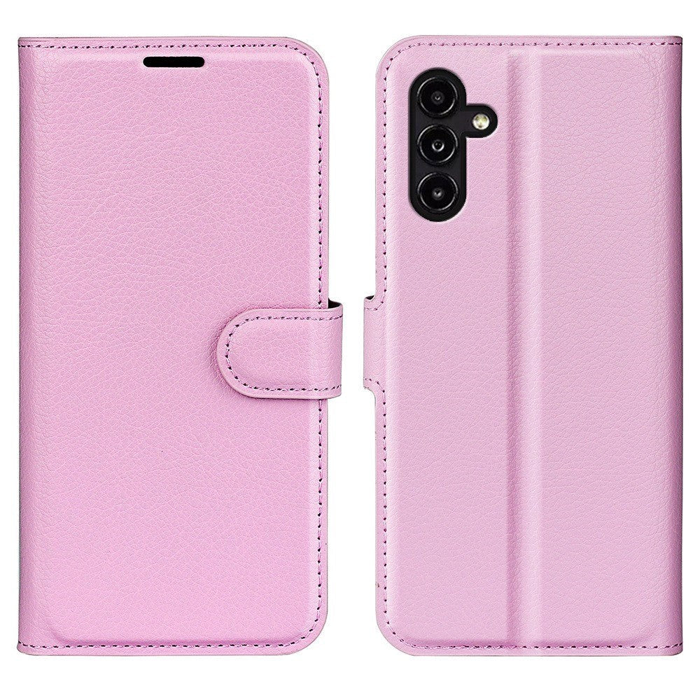 Samsung Galaxy A14 (5G) PU Litchi Leather Wallet Case - Pink