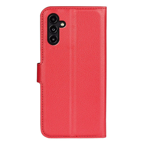 Samsung Galaxy A14 (5G) PU Litchi Leather Wallet Case - Red