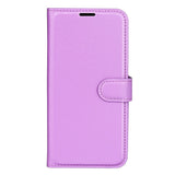 Samsung Galaxy A14 (5G) PU Litchi Leather Wallet Case - Purple