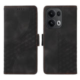 Oppo Reno14 Pro (5G) / Reno13 Pro (5G) Faux Leather Flip Case with Print - Black