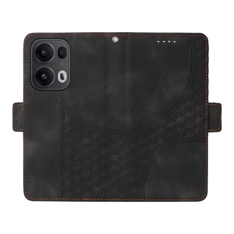 Oppo Reno14 Pro (5G) / Reno13 Pro (5G) Faux Leather Flip Case with Print - Black