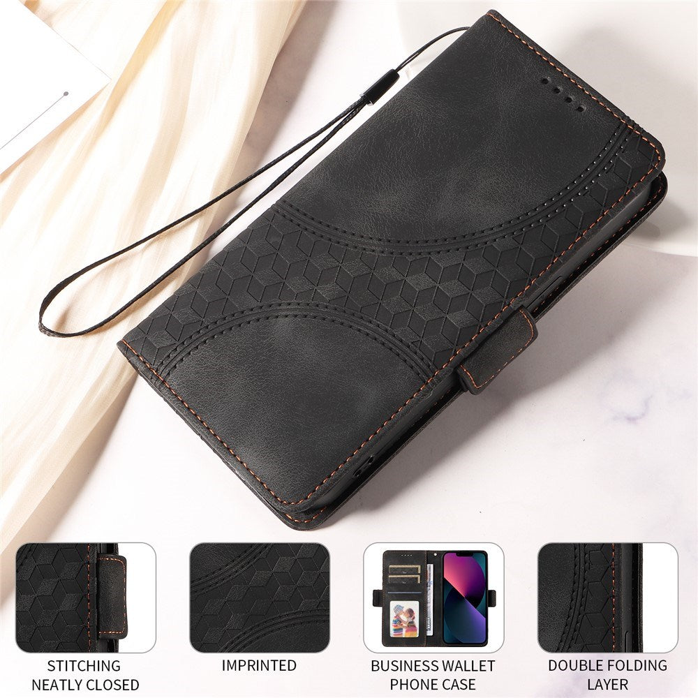 Oppo Reno14 Pro (5G) / Reno13 Pro (5G) Faux Leather Flip Case with Print - Black