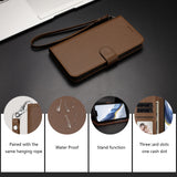 iPhone 18 Pro Max / 17 Pro Max EIDERWOOD Faux Leather Flip Case with Strap - Brown