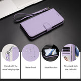 iPhone 18 Pro Max / 17 Pro Max EIDERWOOD Faux Leather Flip Case with Strap - Light Purple