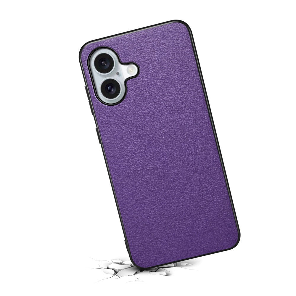 EIDERWOOD iPhone 17 Hybrid Plastic Case with Leather Texture - Purple