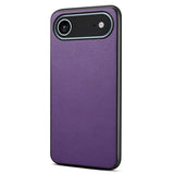 EIDERWOOD iPhone Air Hybrid Plastic Case with Leather Texture - Purple