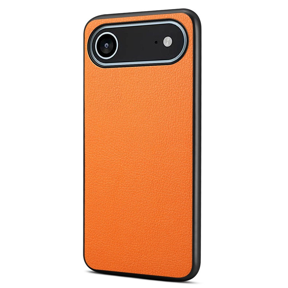 EIDERWOOD iPhone Air Hybrid Plastic Case with Leather Texture - Orange