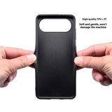 EIDERWOOD iPhone Air Hybrid Plastic Case with Leather Texture - Orange