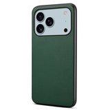 EIDERWOOD iPhone 17 Pro Hybrid Plastic Case with Leather Texture - Green